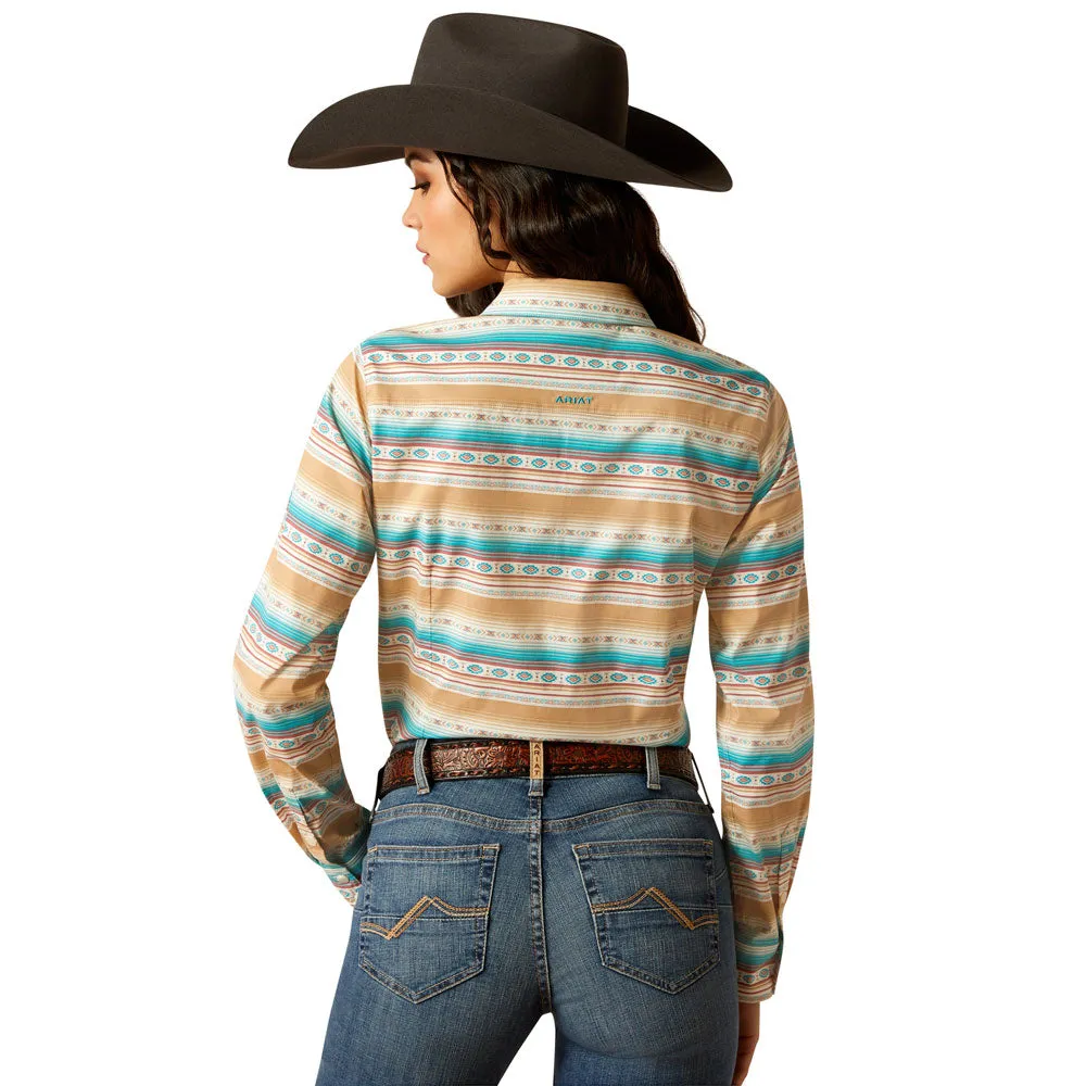 10052716 Ariat Women's Team Kirby Long Sleeve Stretch Shirt - Fallon Serape Print