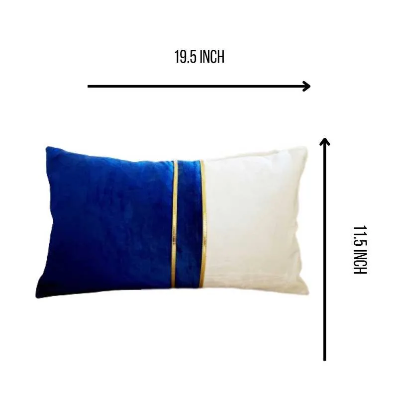 Aarav Velvet Cushion Cover | 20 x 12 Inches