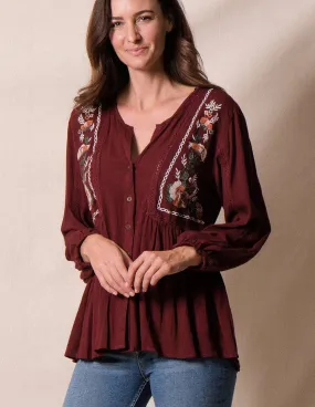 Alexia Embroidered Tunic - Large Only