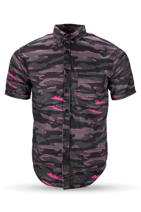 Caleb Francis Pink Tiger Camo - Casual Short-Sleeved Button Down