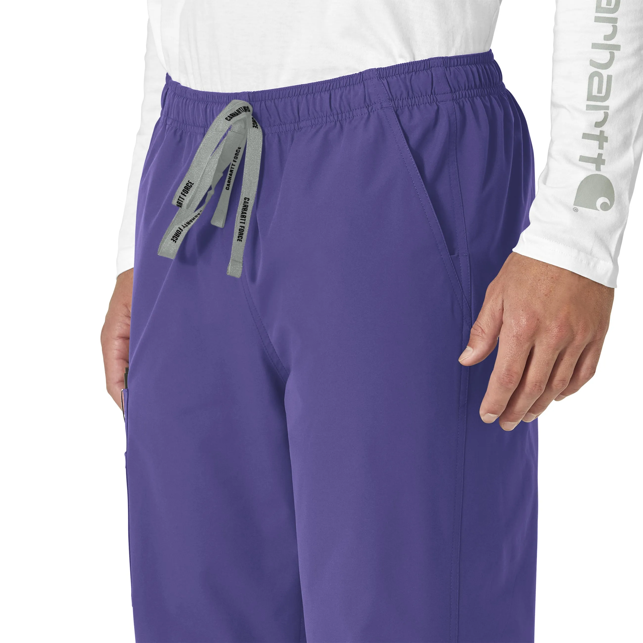 Carhartt Force Essentials Unisex Elastic Waist Cargo Scrub Pant - Grape