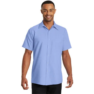 CornerStone Men's Pocketless Short Sleeve Snap Shirt