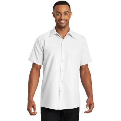 CornerStone Men's Pocketless Short Sleeve Snap Shirt