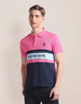 Horizontal Stripe Cotton Polo Shirt