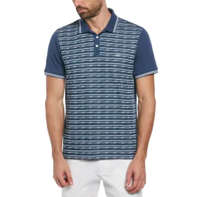 Jacquard Geo Front Polo