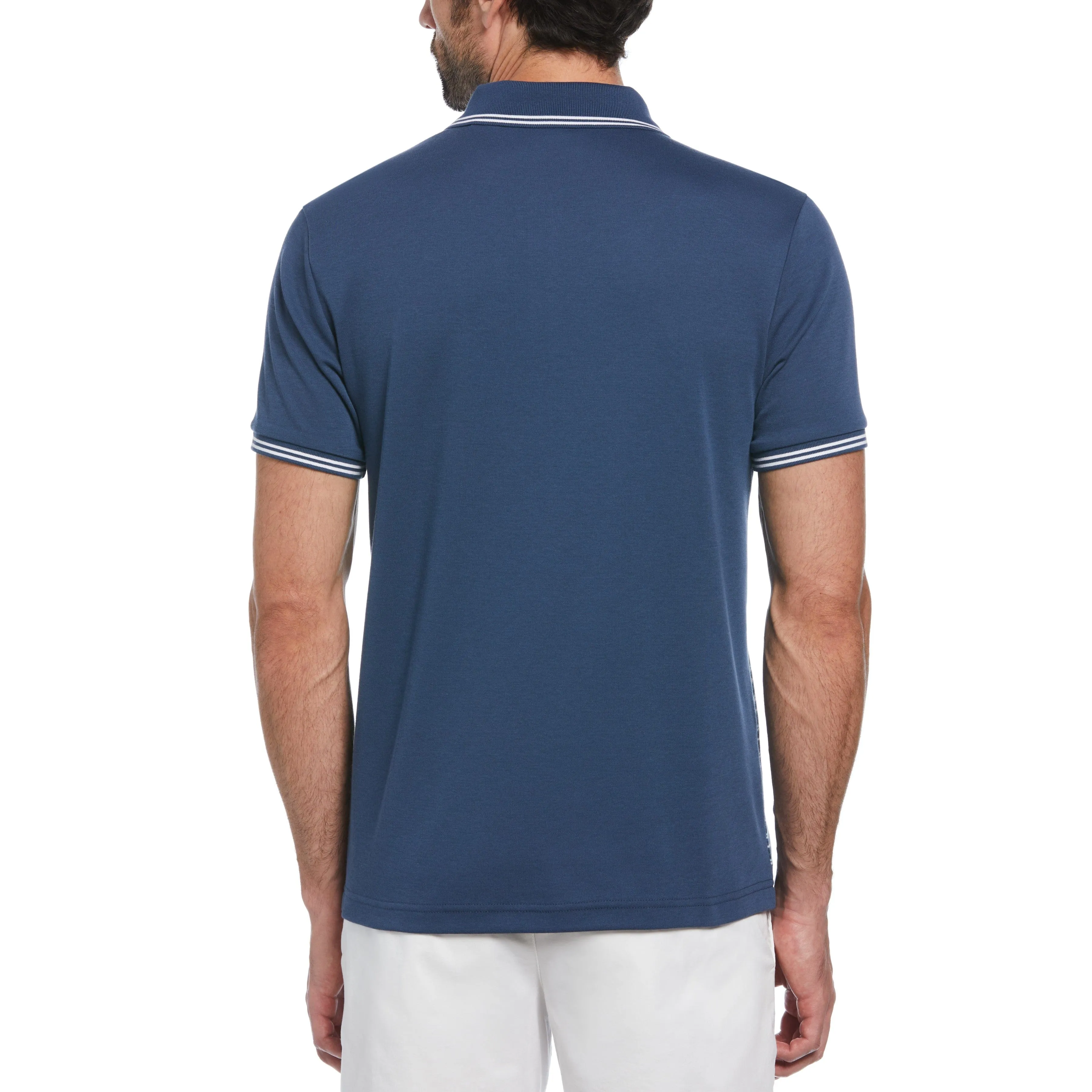 Jacquard Geo Front Polo