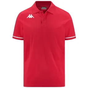 KAPPA4TRAINING BARLI - Polo Shirts - Polo - Man - RED-WHITE