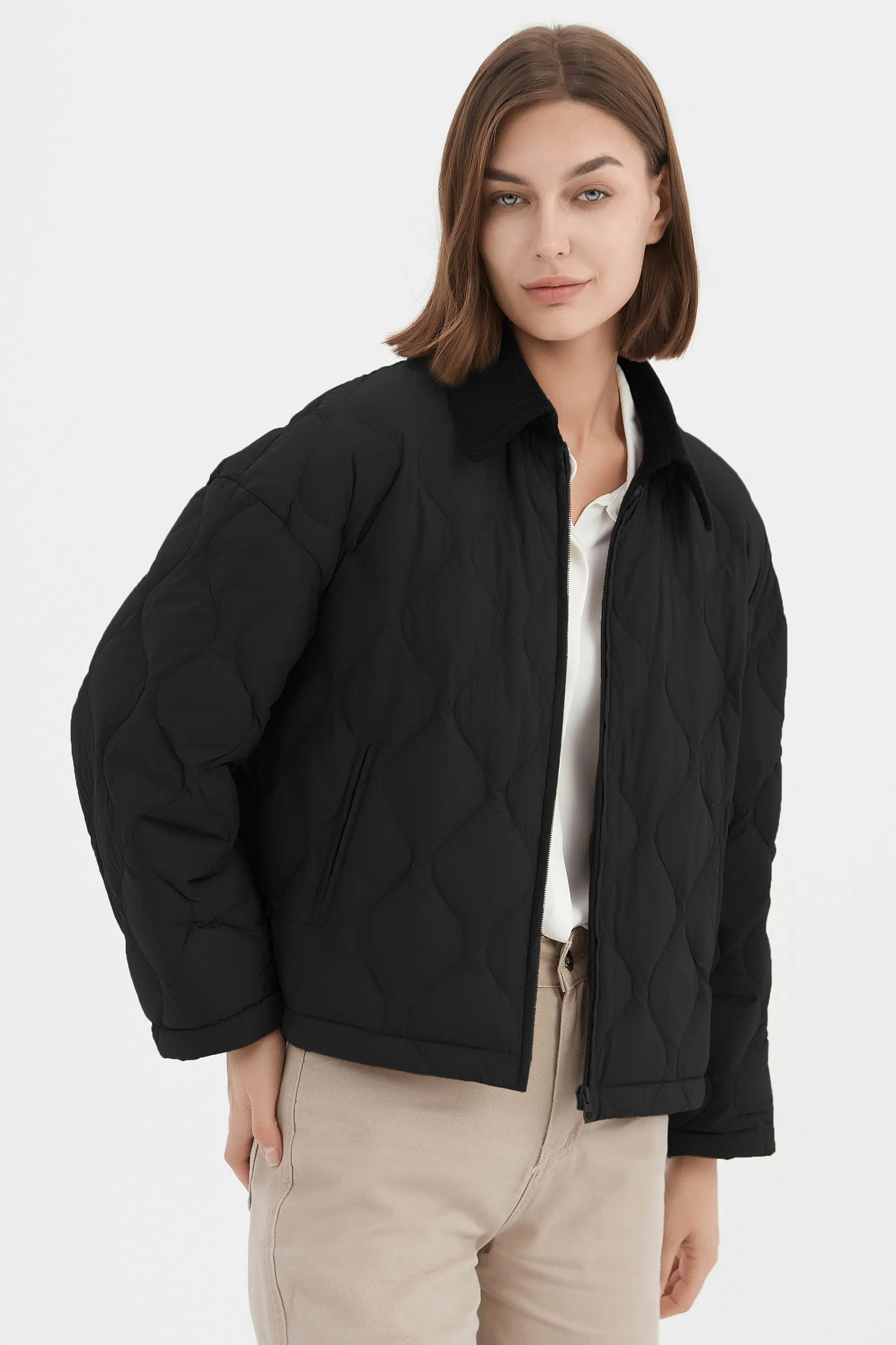 Lightweight Cropped Puffer Jacket