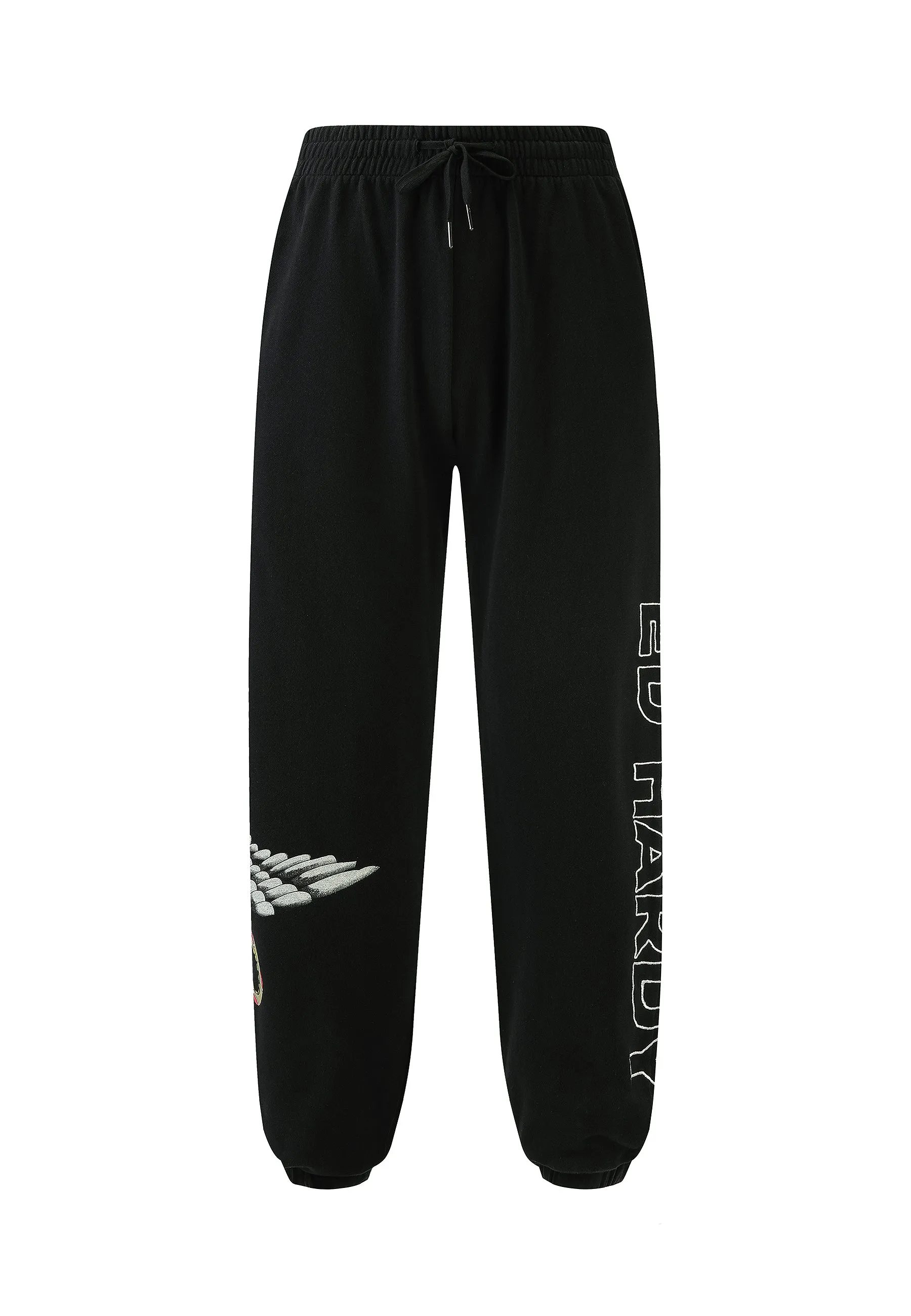 Mens Snake And Eagle Battle Joggers Pants - Black