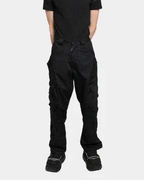 MULTI POCKET CARGO TROUSERS BLACK