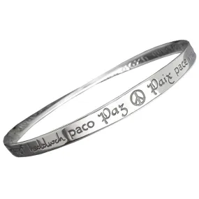 Peace In Forty Languages Mobius Bracelet