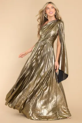 Personal Sunshine Gold Maxi Dress