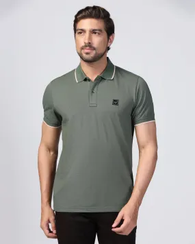 Polo Thyme Green Solid T-Shirt - Andro