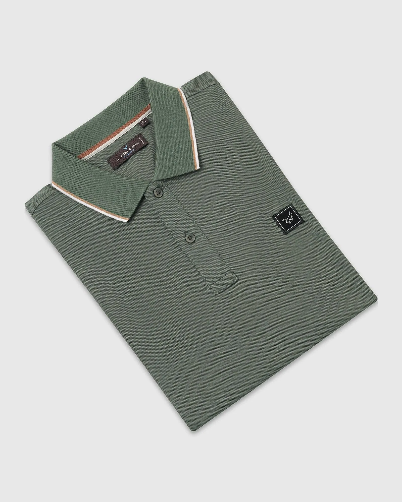 Polo Thyme Green Solid T-Shirt - Andro