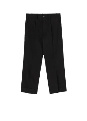 POPLIN R-HEM TUCK PANTS