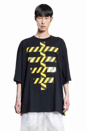 WALTER VAN BEIRENDONCK MAN BLACK T-SHIRTS & TANK TOPS